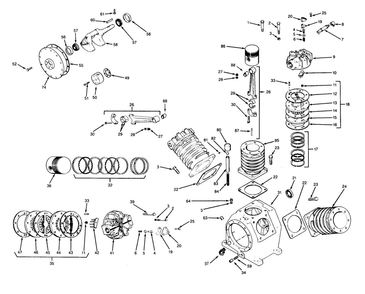 Pump Parts Diagram and Parts List for CI153120HS  Campbell Hausfeld Compressor